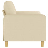 Canapé à 2 places Crème 140 cm Tissu
