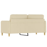 Canapé à 2 places Crème 140 cm Tissu