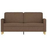 Canapé à 2 places Marron 140 cm Tissu