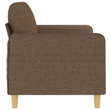 Canapé à 2 places Marron 140 cm Tissu