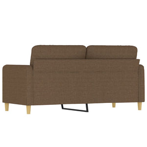 Canapé à 2 places Marron 140 cm Tissu