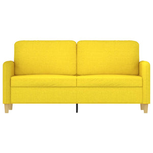 Canapé à 2 places Jaune clair 140 cm Tissu