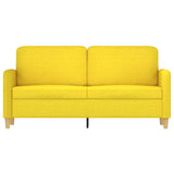 Canapé à 2 places Jaune clair 140 cm Tissu