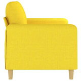 Canapé à 2 places Jaune clair 140 cm Tissu