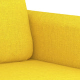 Canapé à 2 places Jaune clair 140 cm Tissu