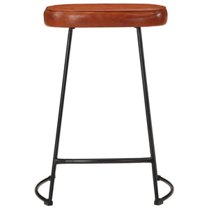 Tabourets de bar lot de 2 marron foncé 41x29x62 cm