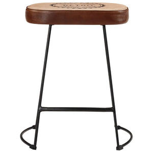 Tabourets de bar lot de 2 marron foncé 40x29,5x53 cm