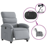 Fauteuil inclinable électrique Gris clair Tissu