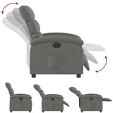 Fauteuil inclinable électrique Gris foncé Tissu
