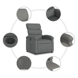 Fauteuil inclinable électrique Gris foncé Tissu