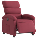 Fauteuil inclinable électrique Rouge bordeaux Tissu