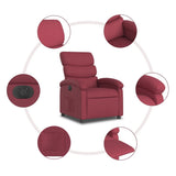 Fauteuil inclinable électrique Rouge bordeaux Tissu