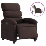Fauteuil inclinable électrique Marron foncé Tissu
