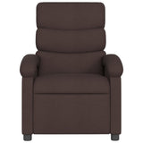 Fauteuil inclinable électrique Marron foncé Tissu