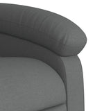 Fauteuil inclinable de massage électrique gris foncé tissu