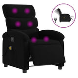 Fauteuil de massage inclinable électrique Noir Tissu