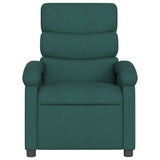 Fauteuil de massage inclinable électrique Vert foncé Tissu