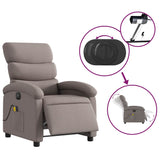 Fauteuil de massage inclinable électrique Taupe Tissu