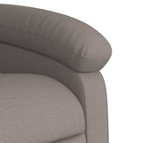 Fauteuil de massage inclinable électrique Taupe Tissu