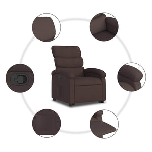 Fauteuil inclinable marron foncé tissu
