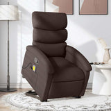 Fauteuil inclinable de massage Marron foncé Tissu