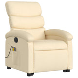 Fauteuil inclinable de massage Crème Tissu