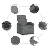 Fauteuil inclinable électrique gris foncé tissu