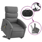 Fauteuil inclinable de massage électrique Gris foncé Tissu