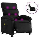 Fauteuil de massage inclinable électrique noir similicuir