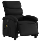 Fauteuil de massage inclinable électrique noir similicuir