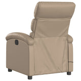 Fauteuil de massage inclinable électrique cappuccino similicuir