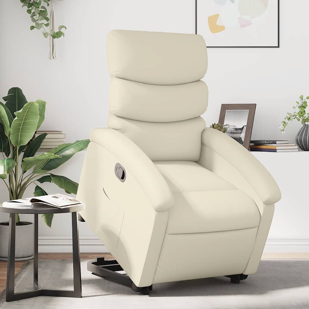 Fauteuil inclinable Crème Similicuir