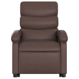 Fauteuil inclinable marron similicuir