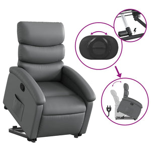 Fauteuil inclinable Gris Similicuir