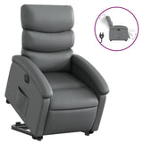 Fauteuil inclinable électrique gris similicuir
