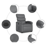 Fauteuil inclinable électrique gris similicuir
