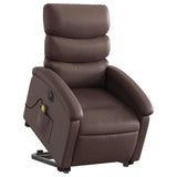Fauteuil inclinable de massage électrique marron similicuir