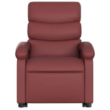 Fauteuil inclinable de massage électrique rouge bordeaux