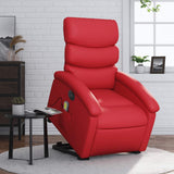 Fauteuil inclinable de massage électrique rouge similicuir