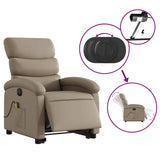 Fauteuil inclinable de massage électrique cappuccino similicuir