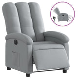 Fauteuil inclinable électrique Gris clair Tissu