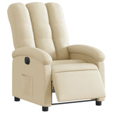 Fauteuil inclinable électrique Crème Tissu