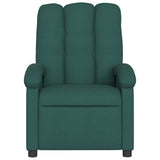 Fauteuil de massage inclinable électrique Vert foncé Tissu