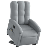 Fauteuil de massage inclinable Gris clair Tissu