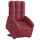 Fauteuil inclinable de massage Rouge bordeaux Tissu