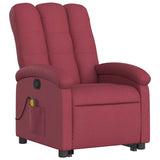 Fauteuil inclinable de massage Rouge bordeaux Tissu