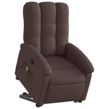 Fauteuil inclinable de massage Marron foncé Tissu