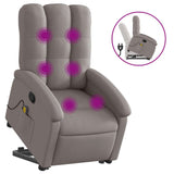 Fauteuil inclinable de massage Taupe Tissu