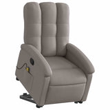 Fauteuil inclinable de massage Taupe Tissu
