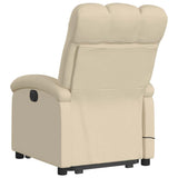 Fauteuil inclinable de massage Crème Tissu